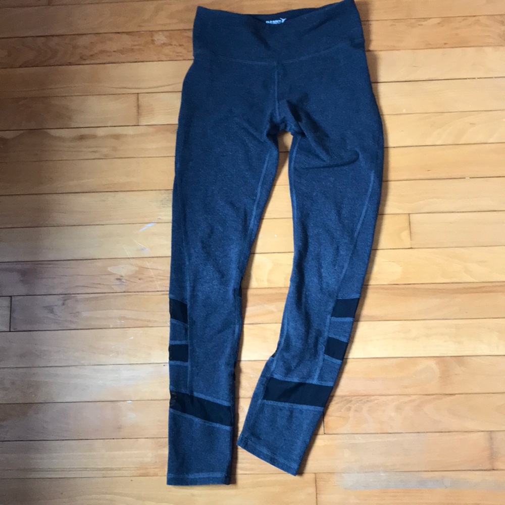 Athletic Mesh Leggings Dark Gray